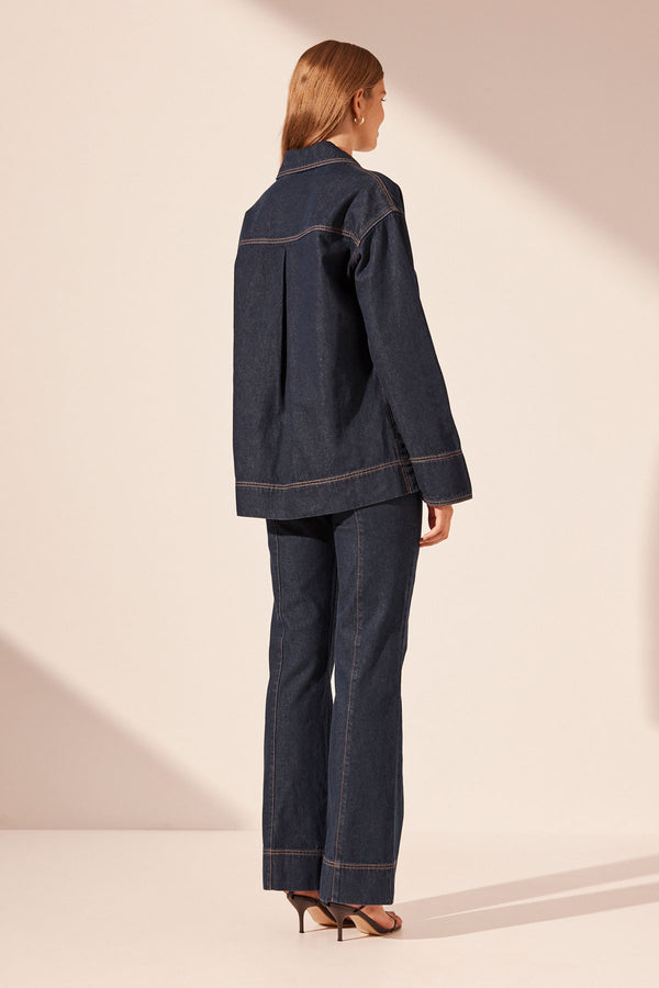 RITA PATCH POCKET SHIRT - DEEP INDIGO_B