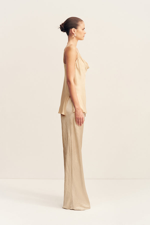 ANDIE CRUSHED DRAWSTRING PANT - CHAMPAGNE