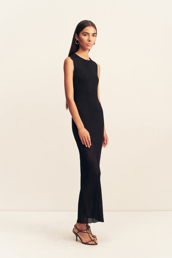 Rohe Cap Sleeve Midi Dress | Black | Dresses | Shona Joy Rohe Cap Sleeve Midi Dress | Black | Dresses | Shona Joy