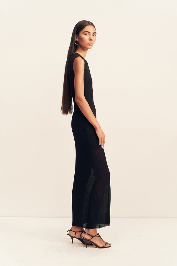 Rohe Cap Sleeve Midi Dress | Black | Dresses | Shona Joy Rohe Cap Sleeve Midi Dress | Black | Dresses | Shona Joy