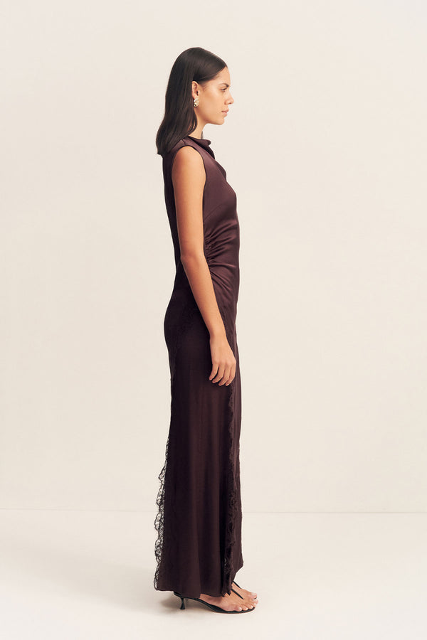 Allegra Lace Panelled Maxi Dress | Espresso | Dresses | Shona Joy Allegra Lace Panelled Maxi Dress | Espresso | Dresses | Shona Joy