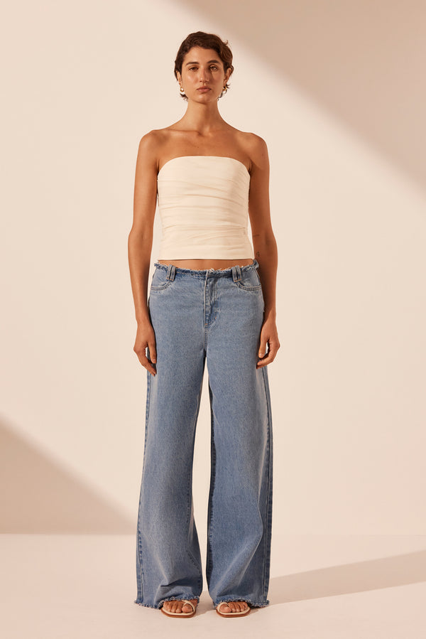 STELLA WIDE LEG JEAN - MID BLUE_F