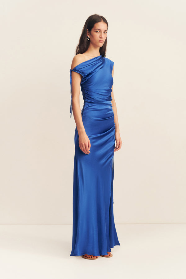 TATUM GATHERED MAXI DRESS - ULTRAMARINE_A