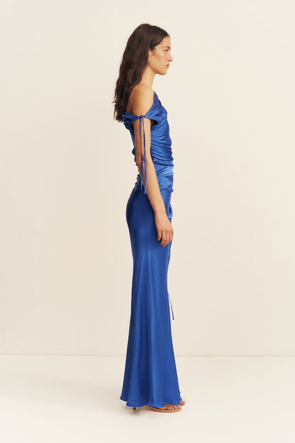 TATUM GATHERED MAXI DRESS - ULTRAMARINE_S