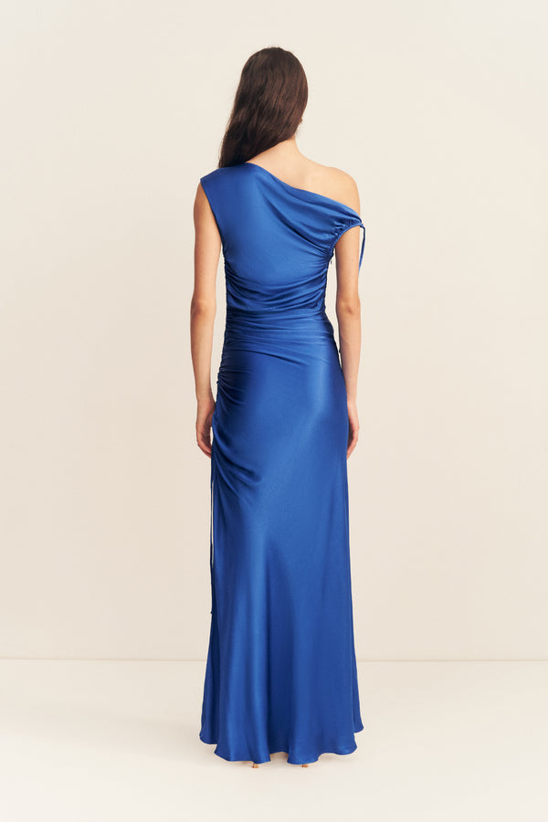 TATUM GATHERED MAXI DRESS - ULTRAMARINE_B