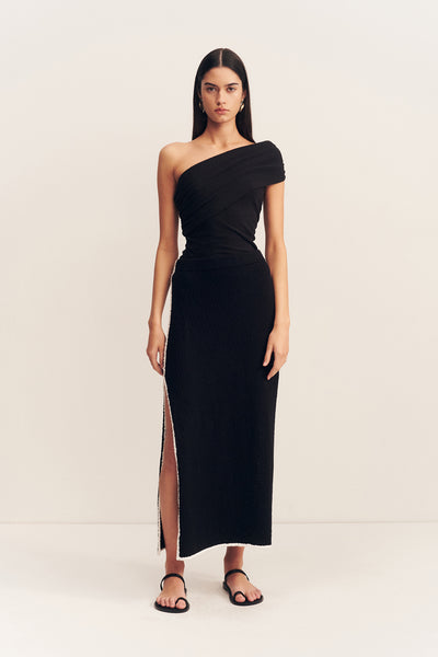 スカート TOUJOURS One Shoulder Skirt BLACK 2 207842620-2