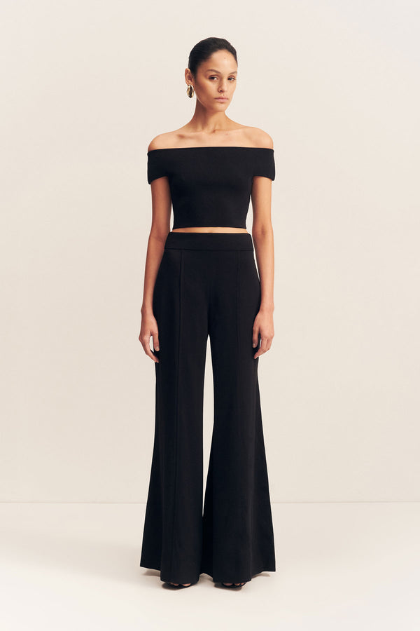 ILIAD PALAZZO PANT - BLACK_F2
