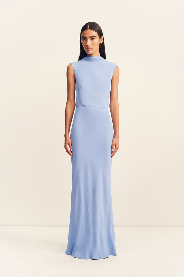 RIO SLEEVELESS MAXI DRESS - CORNFLOWER BLUE_F