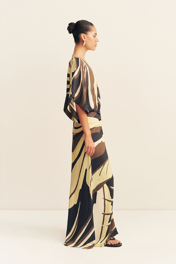 ECLIPSE SILK VISCOSE MAXI DRESS