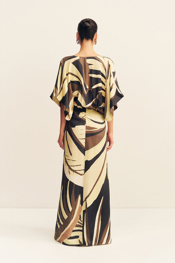 ECLIPSE SILK VISCOSE MAXI DRESS