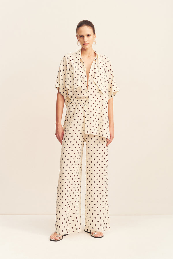 HOUSTON DRAWSTRING PANT - BLANC POLKA_F