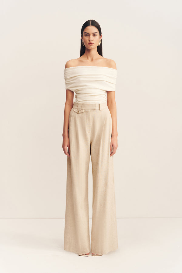 BEAU OFF SHOULDER TOP - IVORY_F