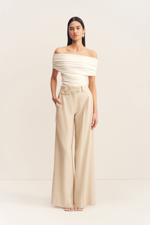 BEAU OFF SHOULDER TOP - IVORY_A