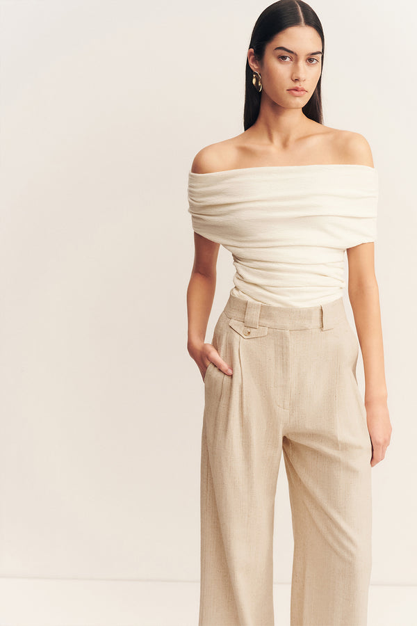 BEAU OFF SHOULDER TOP - IVORY_D