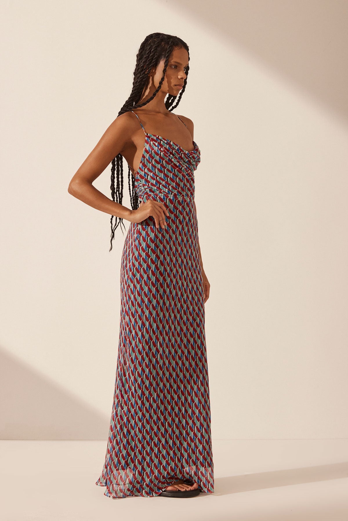 Chocolate cowl hotsell maxi dress