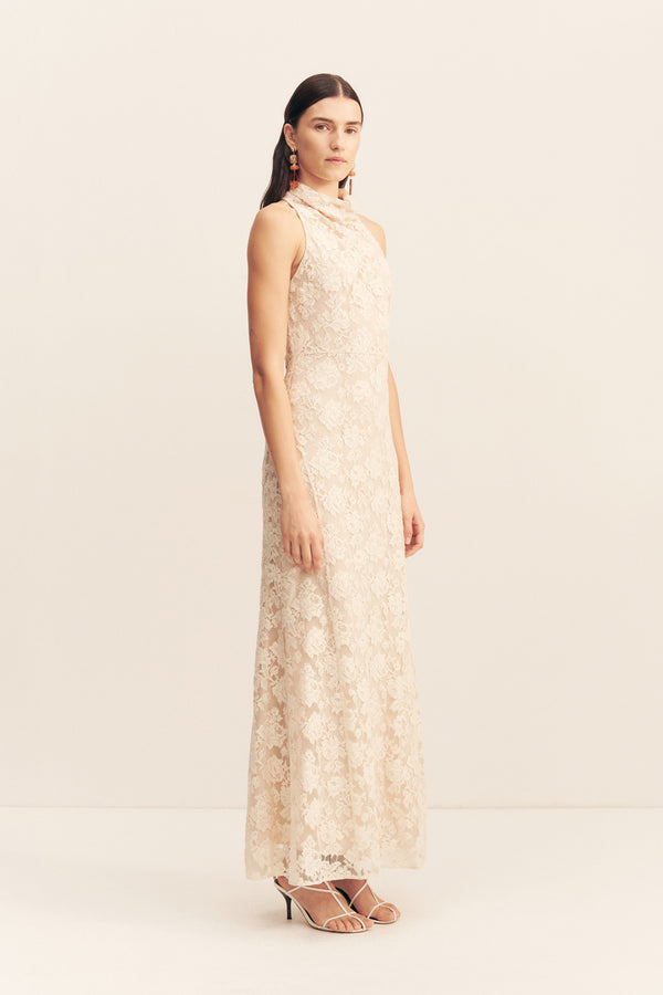 PRESLEY HIGH COWL MAXI DRESS