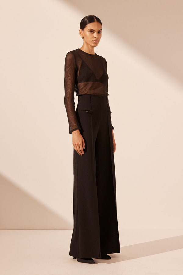 AMURA HIGH WAISTED WIDE LEG PANT - BLACK_A
