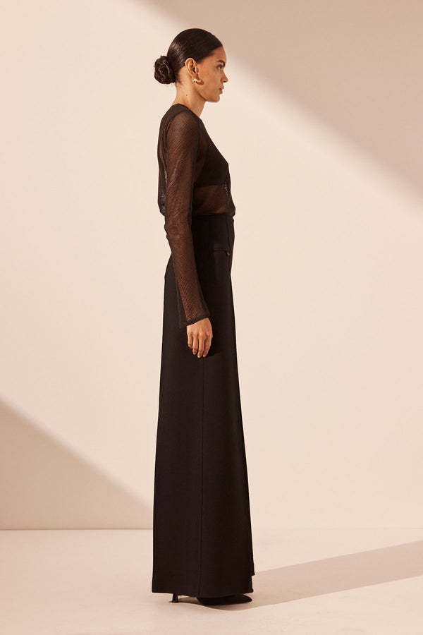 AMURA HIGH WAISTED WIDE LEG PANT - BLACK_S