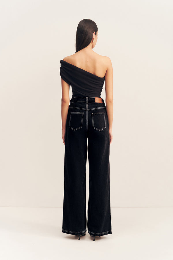 MERCER WIDE LEG CARGO JEAN - BLACK_B