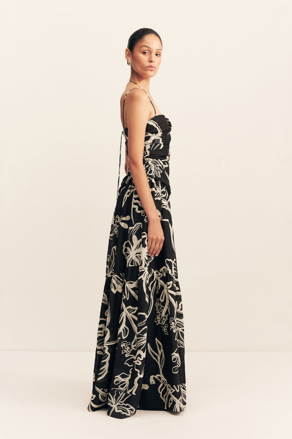 LILA DOUBLE STRAP TIERED MAXI DRESS