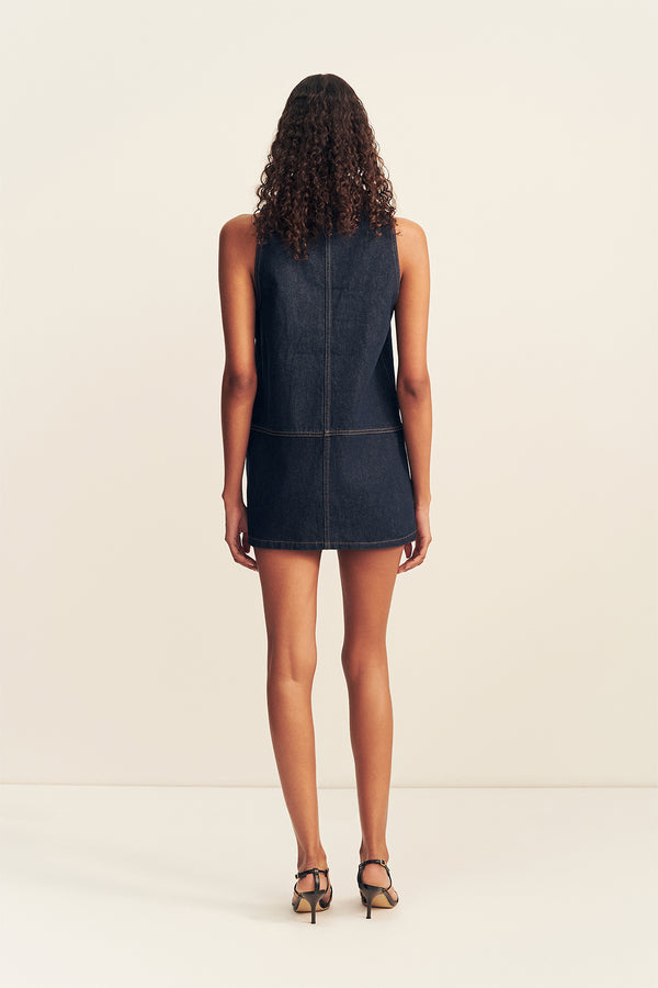 RITA COLLARED SHIFT MINI DRESS