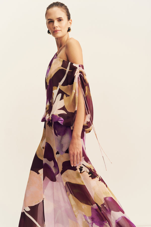 GIA OFF SHOULDER BLOUSON MAXI DRESS