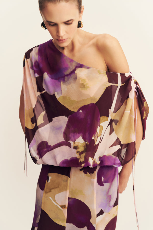 GIA OFF SHOULDER BLOUSON MAXI DRESS