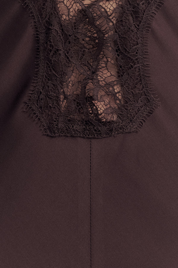 Allegra Lace Panelled Maxi Dress | Espresso | Dresses | Shona Joy Allegra Lace Panelled Maxi Dress | Espresso | Dresses | Shona Joy