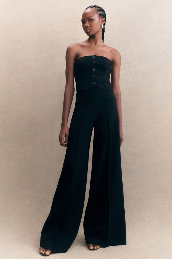 AMURA HIGH WAISTED WIDE LEG PANT - BLACK_C