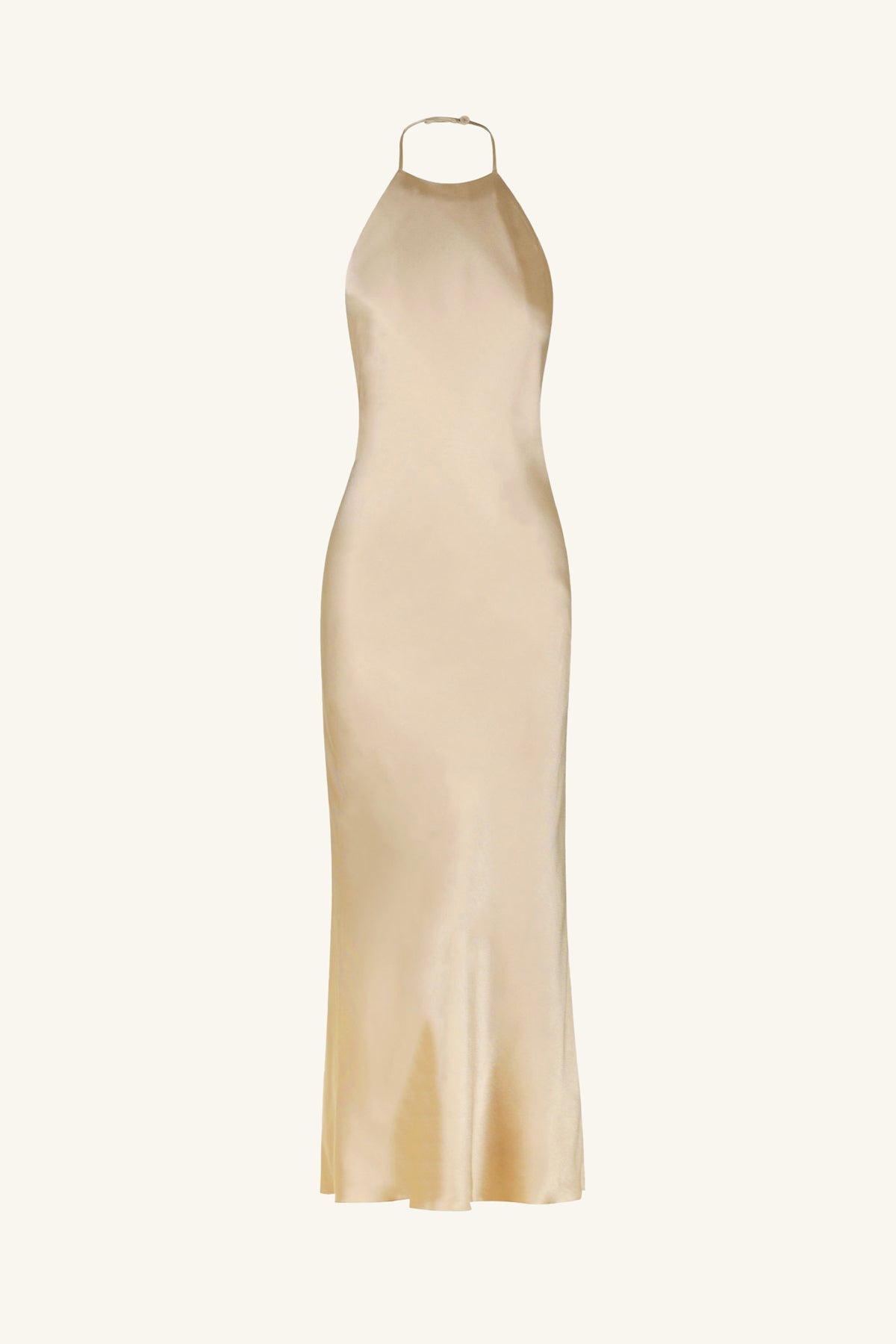 Gold halter 2025 neck dress