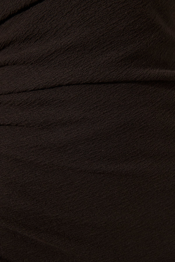 BEAU ASYMMETRICAL MIDI DRESS - BLACK_SW
