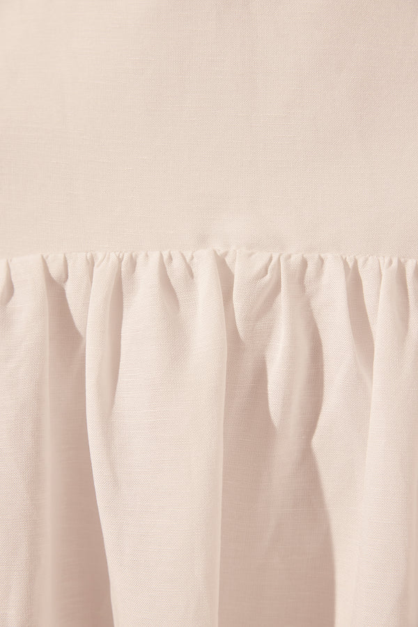 BLANC GATHERED MIDI DRESS