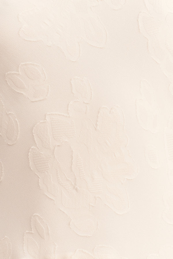 BOWERY LONG SLEEVE RUFFLE MINI DRESS - MILK_SW