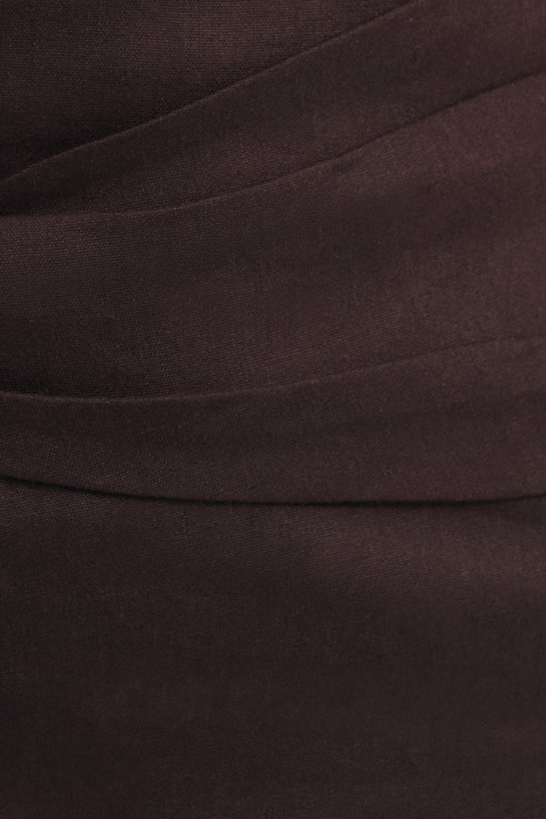 BROOKS OFF SHOULDER MAXI DRESS - GANACHE