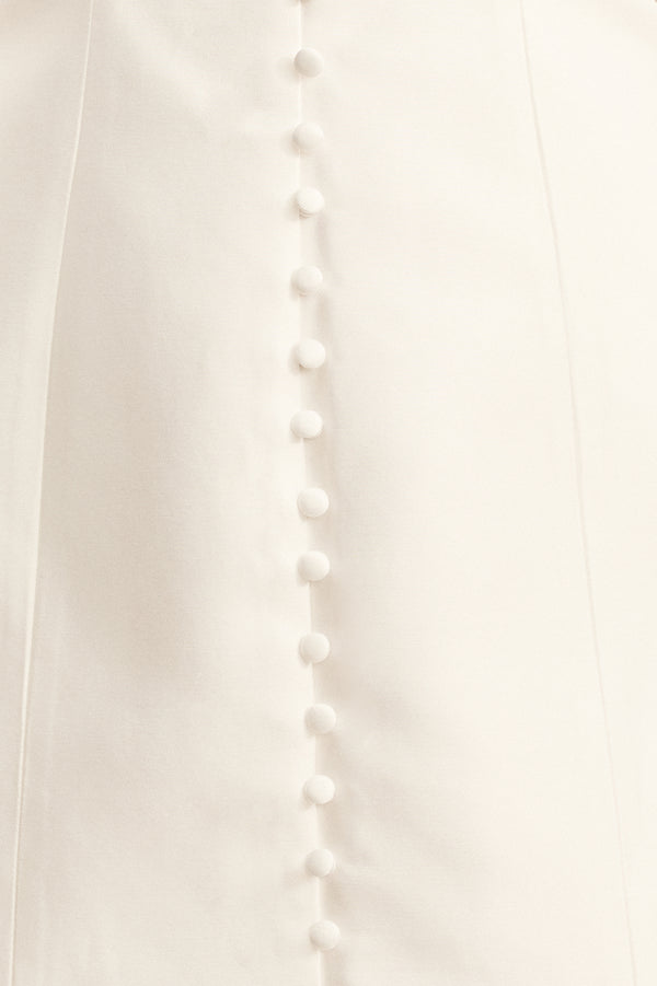 CALCITE BALLOON SLEEVE OFF SHOULDER MINI DRESS