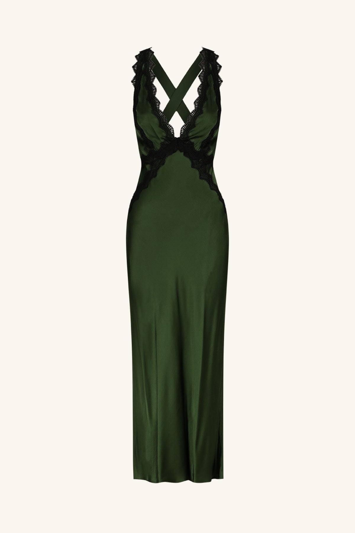 Express, Body Contour Cross Back Midi Dress in Emerald