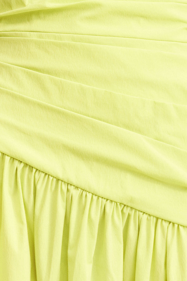 CAMPBELL STRAPLESS TIERED MAXI DRESS - LIME_SW