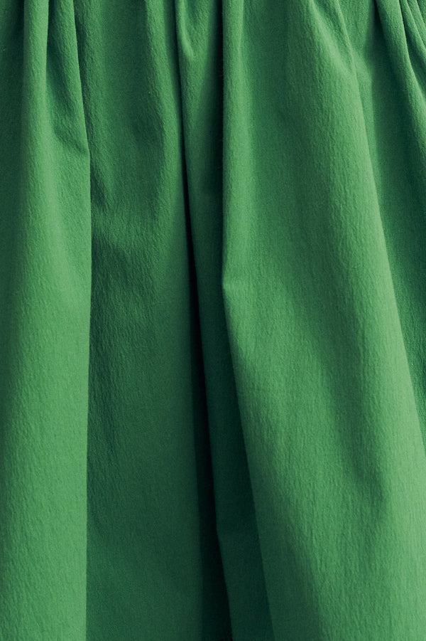 CAMPBELL BUBBLE BODICE MIDI DRESS - ABUNDANT GREEN
