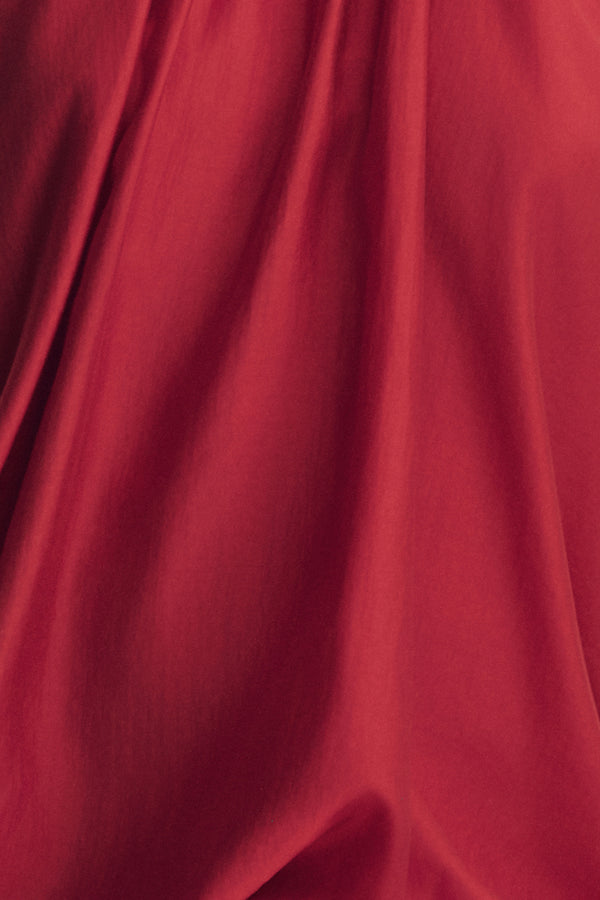 AURA SHEER BLOUSON TOP - ROUGE