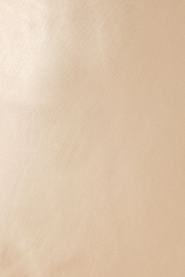 LA LUNE HIGH NECK RUCHED MAXI DRESS - CREAM