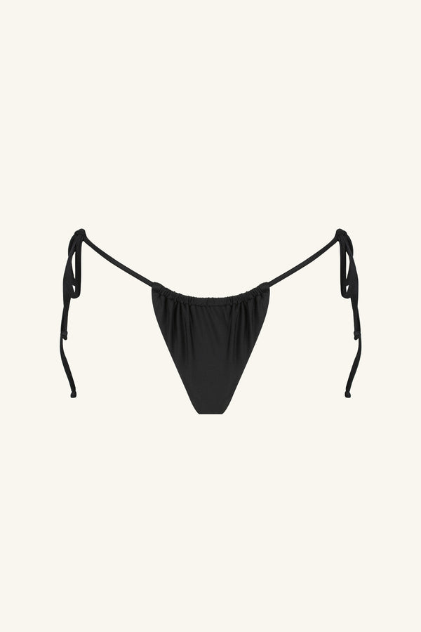 DAIQUIRI TIE STRING BIKINI BOTTOM - BLACK_G
