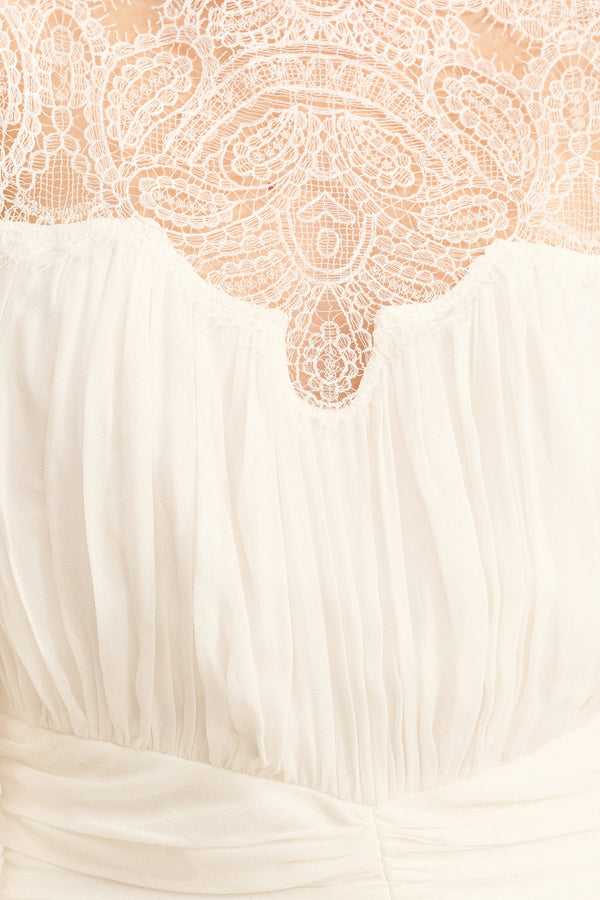 EMORY LONG SLEEVE MINI DRESS - IVORY_SW