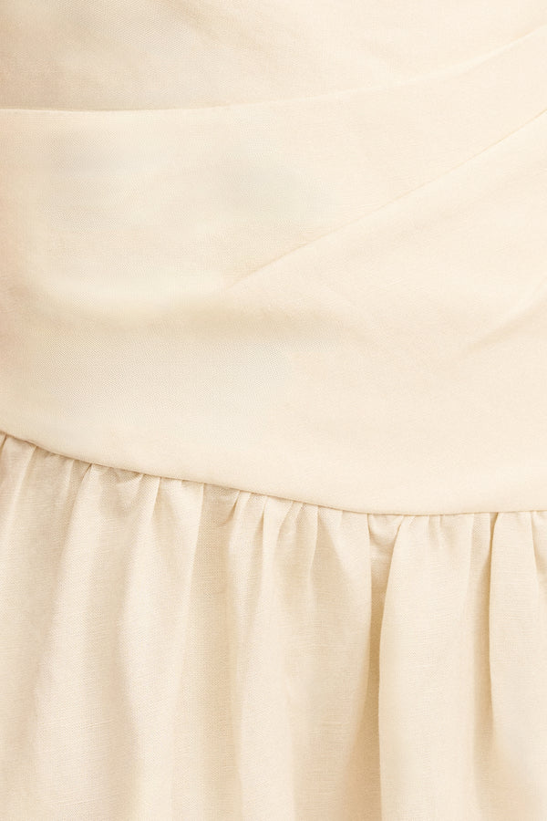 GIGI ONE SHOULDER MAXI DRESS - ECRU