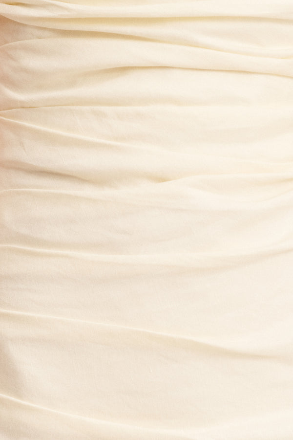 HADLEY DRAPED HALTER TOP - CHALK_SW