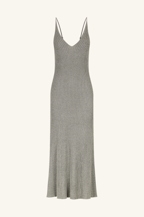 HARLEM SLIP MIDI DRESS - ASH_G