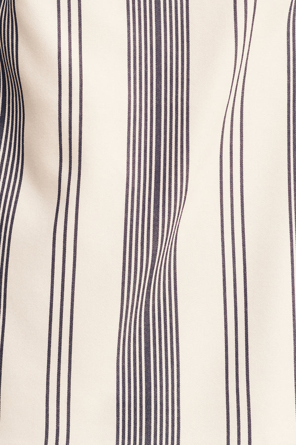 HARLOW OPEN BACK TIE TOP - IVORY/ NAVY_SW