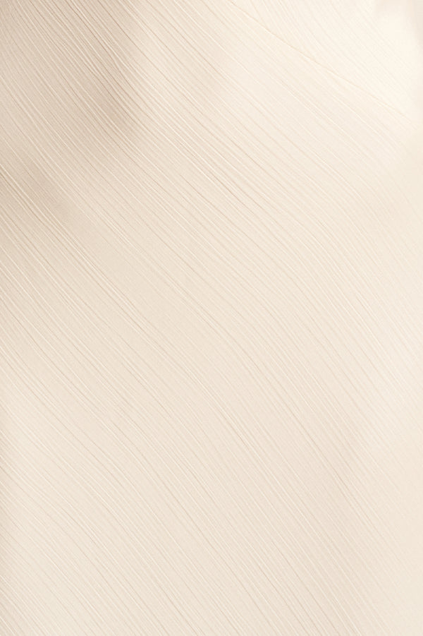 HUXLEY LONG SLEEVE COWL MAXI DRESS - VANILLA