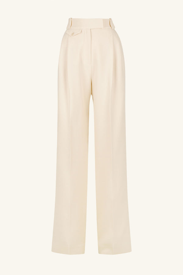 IRENA HIGH WAISTED TAILORED PANT - RICE_G