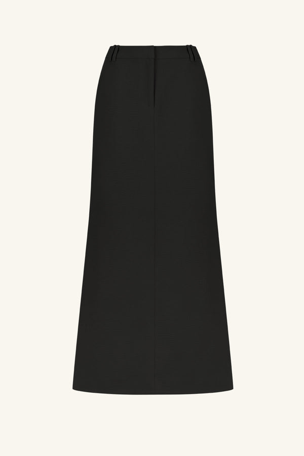 IRENA SIDE SPLIT MAXI SKIRT - BLACK_G