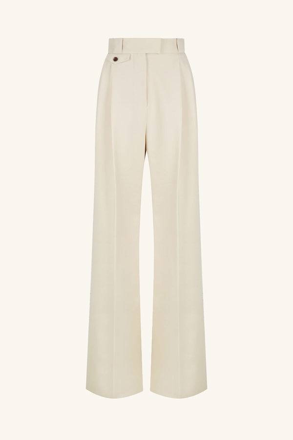 IRENA HIGH WAISTED TAILORED PANT - BONE_G